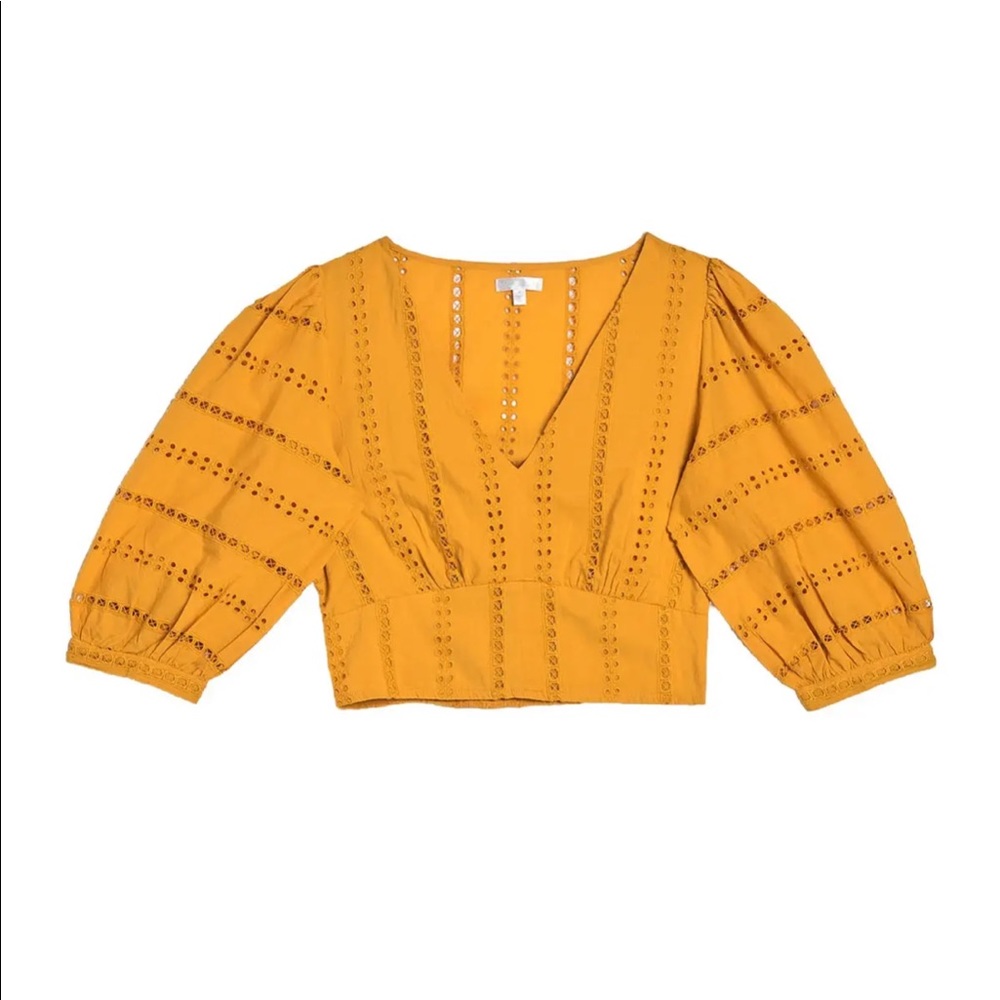 Nordstrom Cropped Puff-sleeve Top